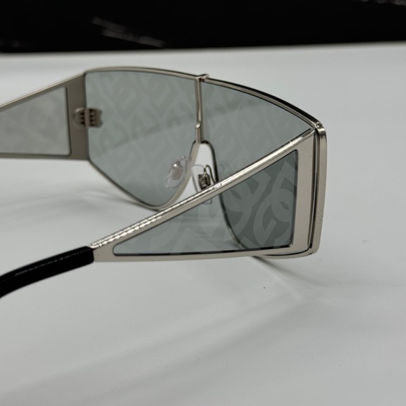 NEW DG2305 05/AL DOLCE&GABBANA SUNGLASSES OVERSIZED SILVER UNISEX EYEWEAR - Picture 8 of 12